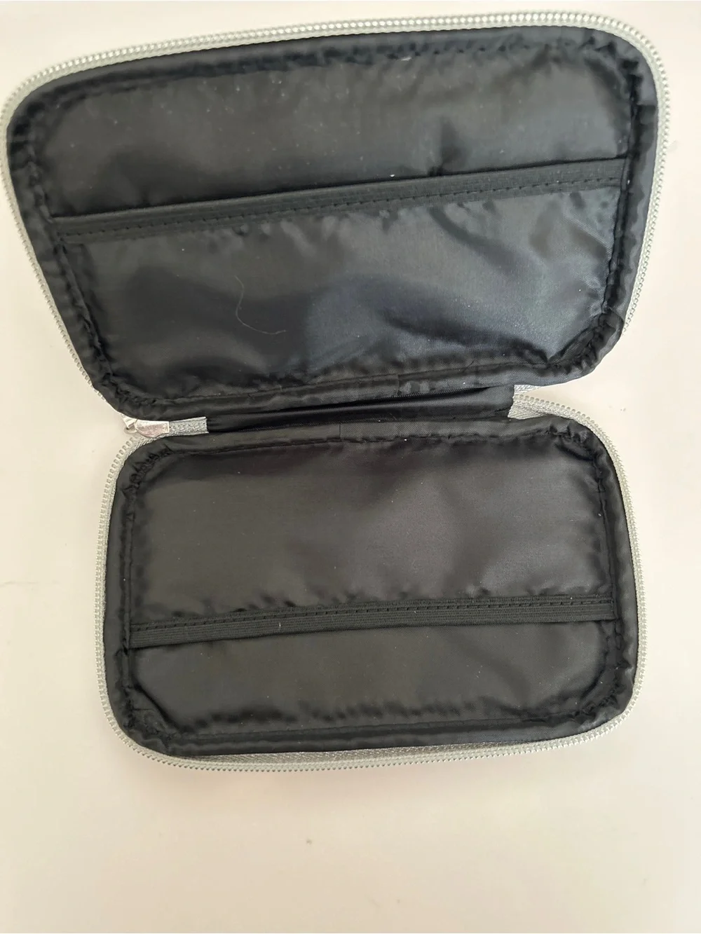 Smashbox Silver Geometric Metallic Makeup Travel Case | Brand New